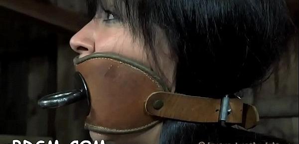  Gagged cutie is being punished for being such a wench